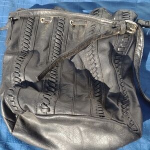 Black Leather Shoulder Bag